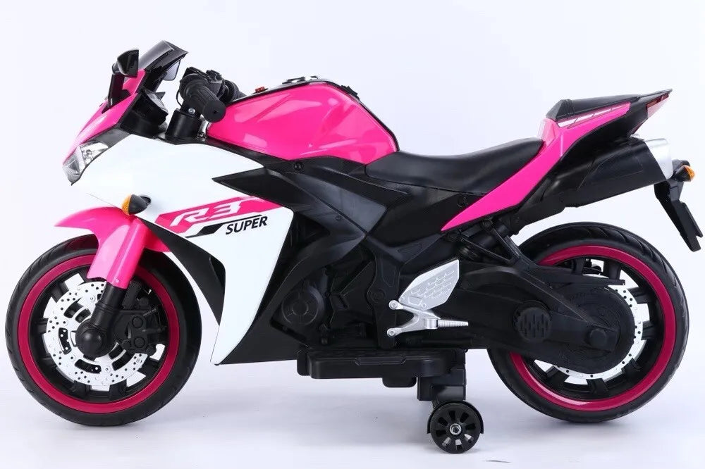 KIDS Ride on 12V YAMAHA MOTORCYCLE POWERWHEEL R3 SUPER