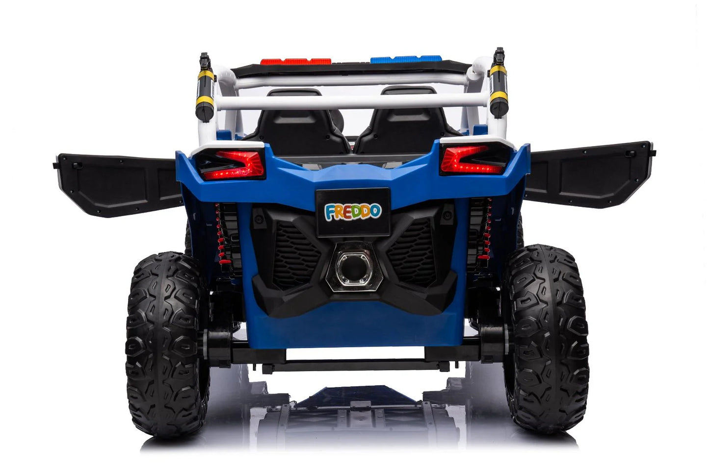 24V Storm Police UTV 2-Seater for Kids with Lights & Sirens for Action-Packed Adventures with Remote Control