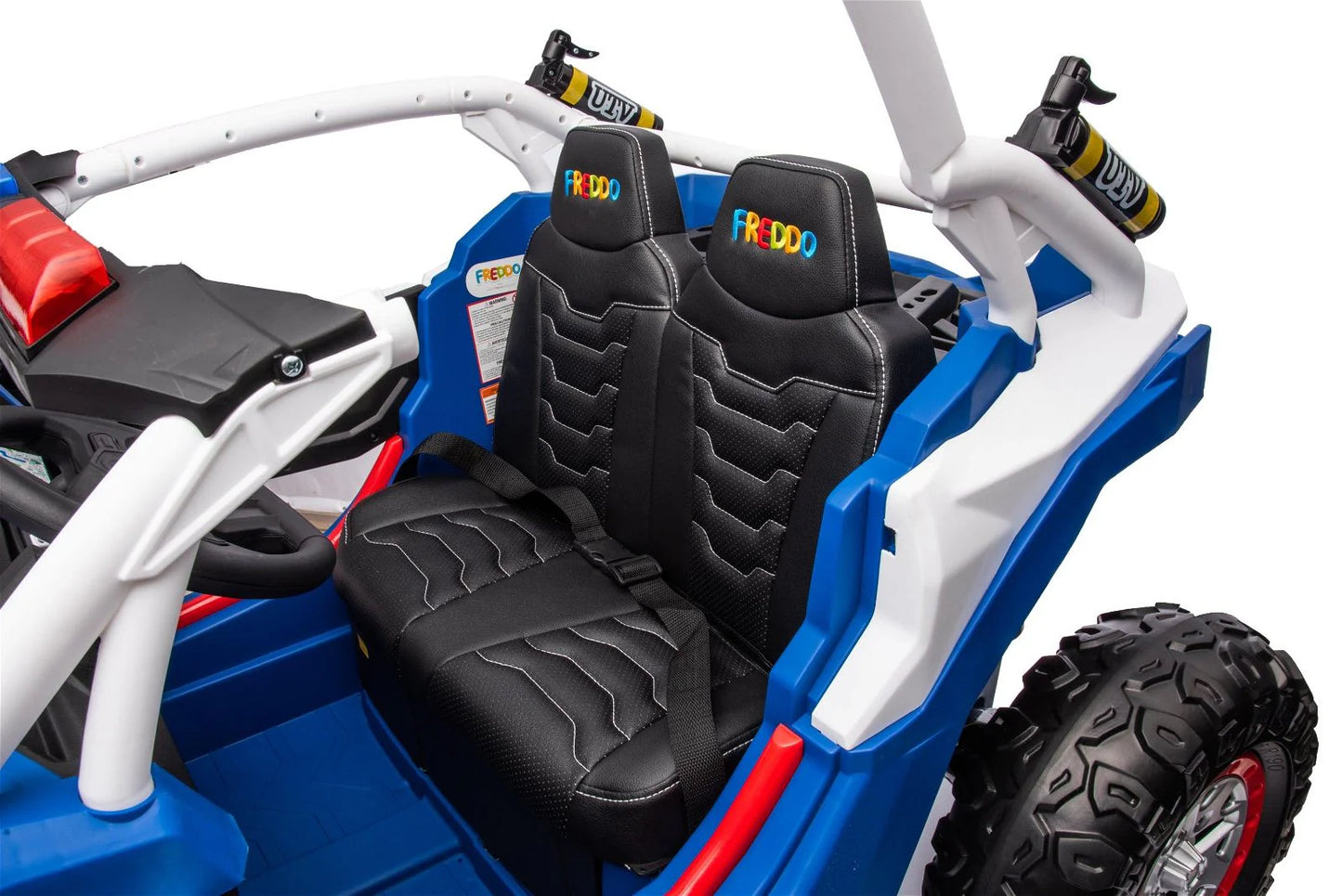 24V Storm Police UTV 2-Seater for Kids with Lights & Sirens for Action-Packed Adventures with Remote Control