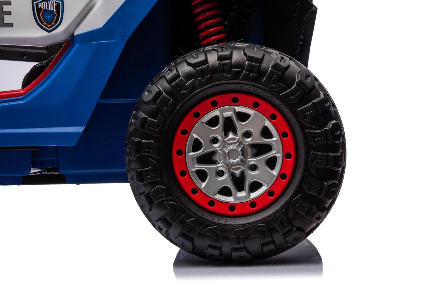 24V Storm Police UTV 2-Seater for Kids with Lights & Sirens for Action-Packed Adventures with Remote Control