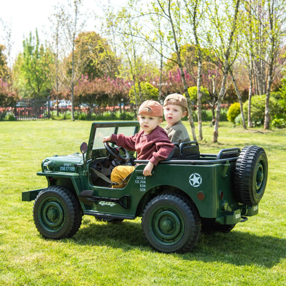 24V Military Willy Truck 3 Seater Electric Ride on