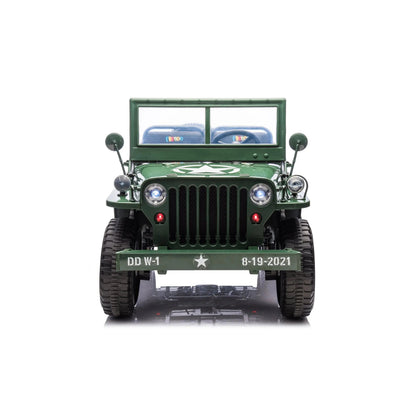 24V Military Willy Truck 3 Seater Electric Ride on