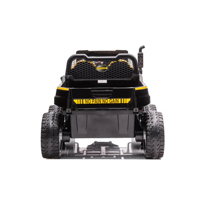 24V 6 Wheeler Tractor Trailer 2 Seater Ride-on with Dump Cart and Parental Remote