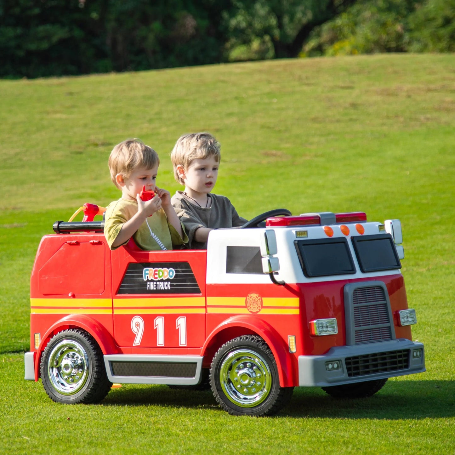 24V Fire Truck 2-Seater Ride on