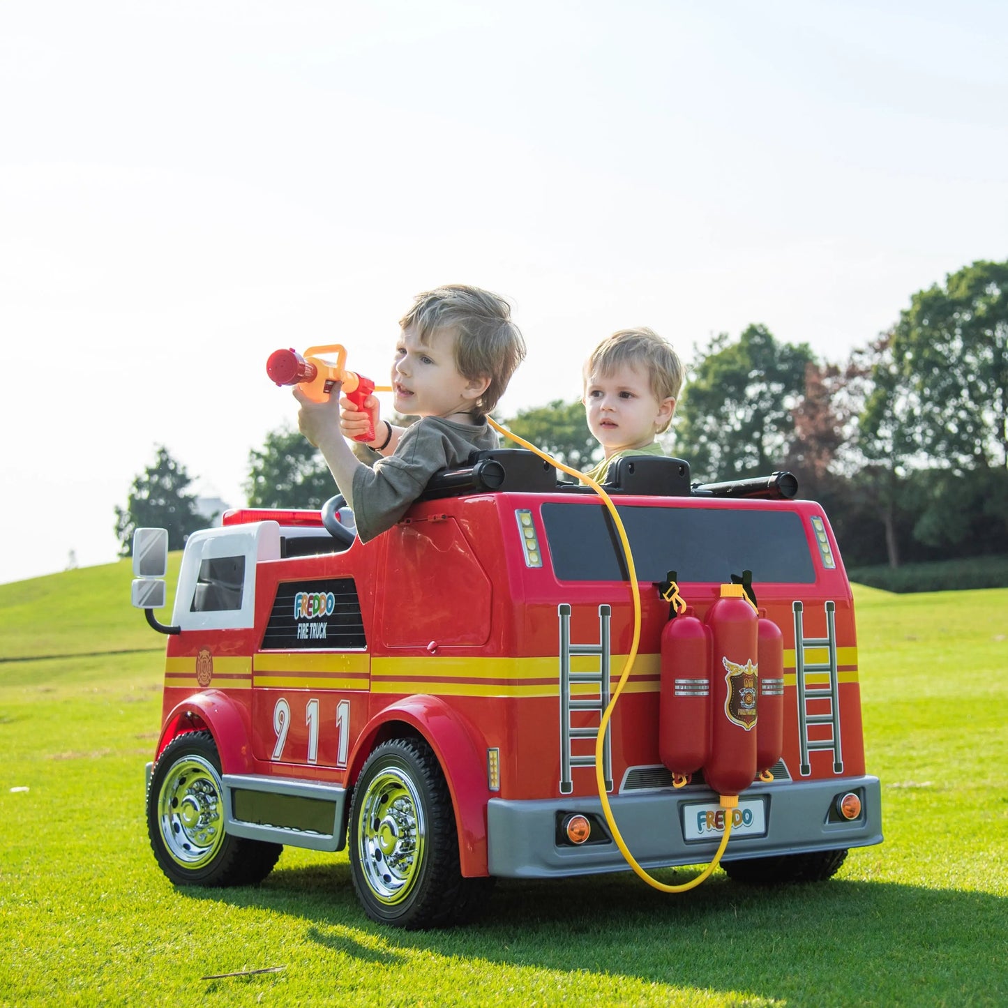24V Fire Truck 2-Seater Ride on