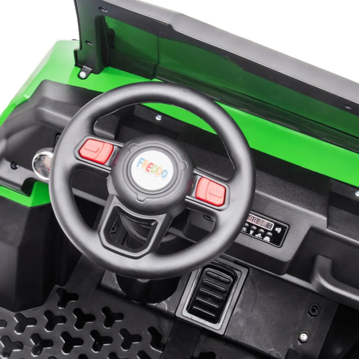 24V 6 Wheeler Tractor Trailer 2 Seater Ride-on with Dump Cart and Parental Remote