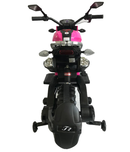 KIDS Ride on 12V ELECTRIC MOTORCYCLE, DIRT BIKE, WITH TRAINING WHEELS