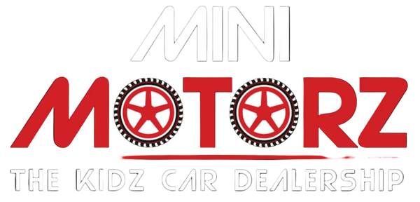Logo of MINI MOTORZ, a car dealership for children, on a white background.