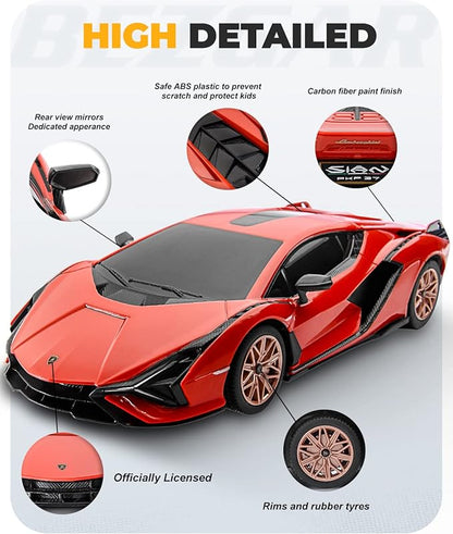 R/C CAR LAMVORGHINI SIAN FKP 37 1:24 SCALE WITH REMOTE CONTROL