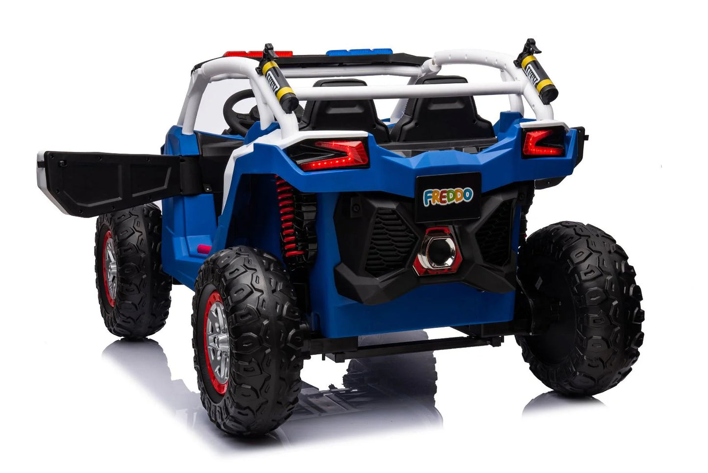 24V Storm Police UTV 2-Seater for Kids with Lights & Sirens for Action-Packed Adventures with Remote Control