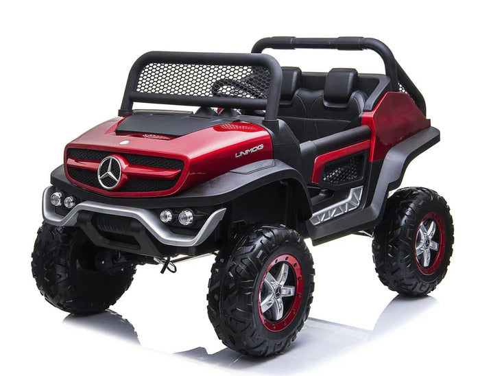KIDS Ride on BIG MERCEDEZ BENZ UNIMOG 24V ELECTRIC CAR WITH REMOTE CON ...